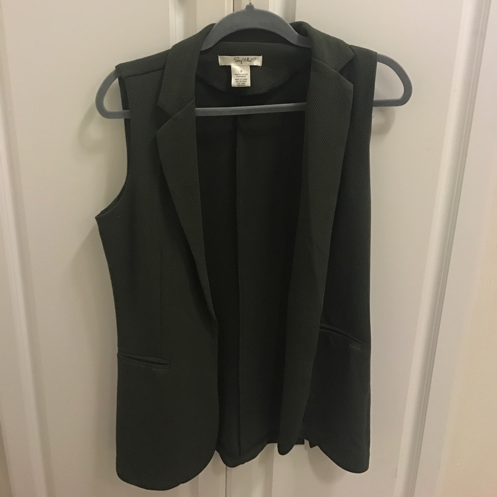 Green Olive Vest. Only worn once!