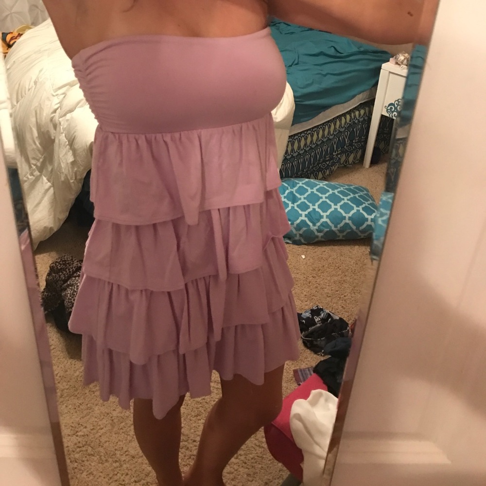 Light purple J. Crew strapless dress
