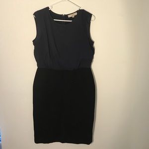 Loft right at knee color-block dress