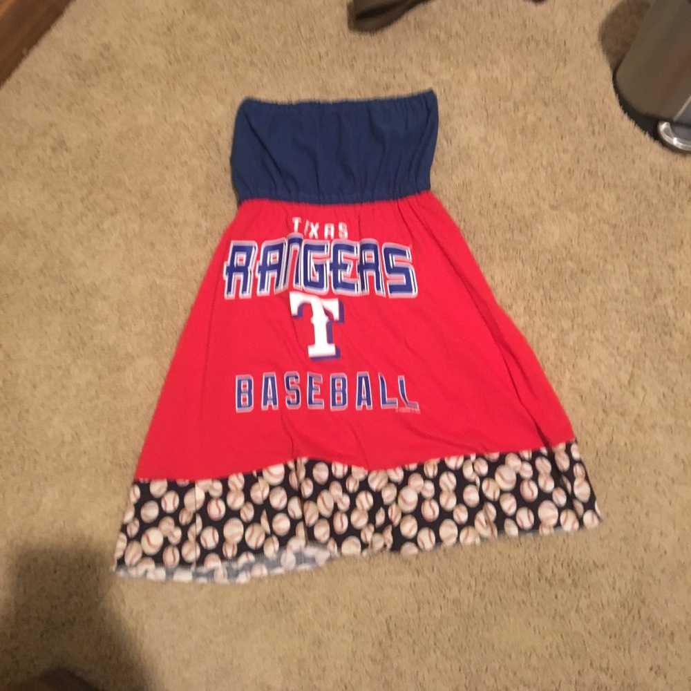 Texas Rangers t-shirt game day dress!