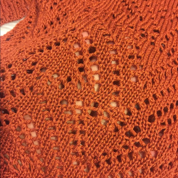 Peruvian connection size medium deep orange knit - Picture 3 of 8