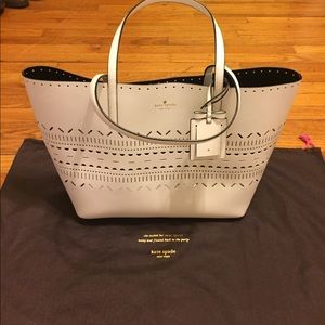 Kate Spade White Eyelet Medium Harmony Tote