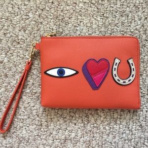 NWOT Tory Burch Kerrington Appliqué Large Wristlet