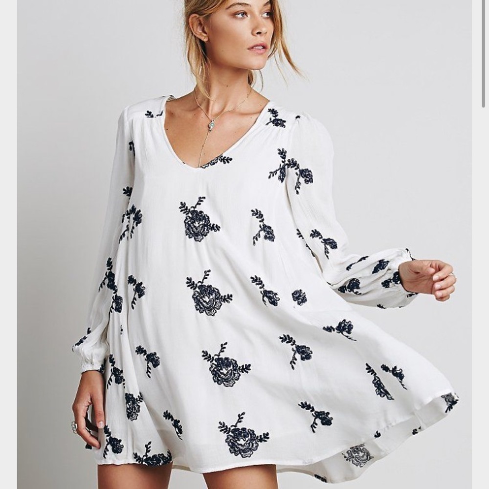 Free people style embroidered dress