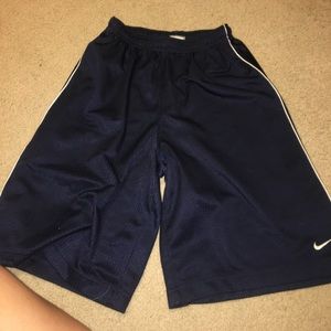 Navy blue youth boys gym shorts