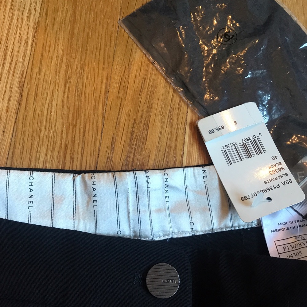 Never worn black Chanel pants with tags