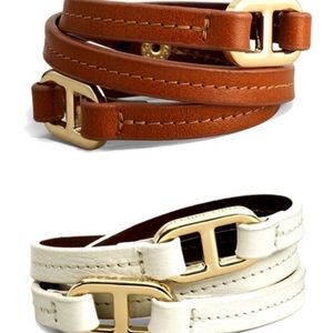 Tory Burch double wrap Plato link bracelet