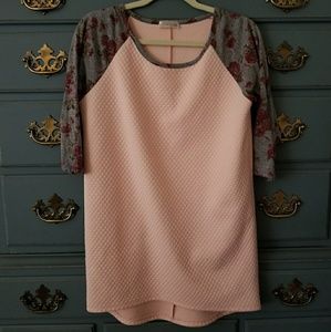 Quarter sleeve quilted baseball shirt