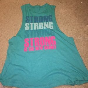 Teal muscle tank