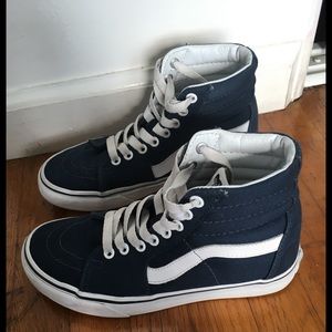 Navy Canvas Hi-Top Vans