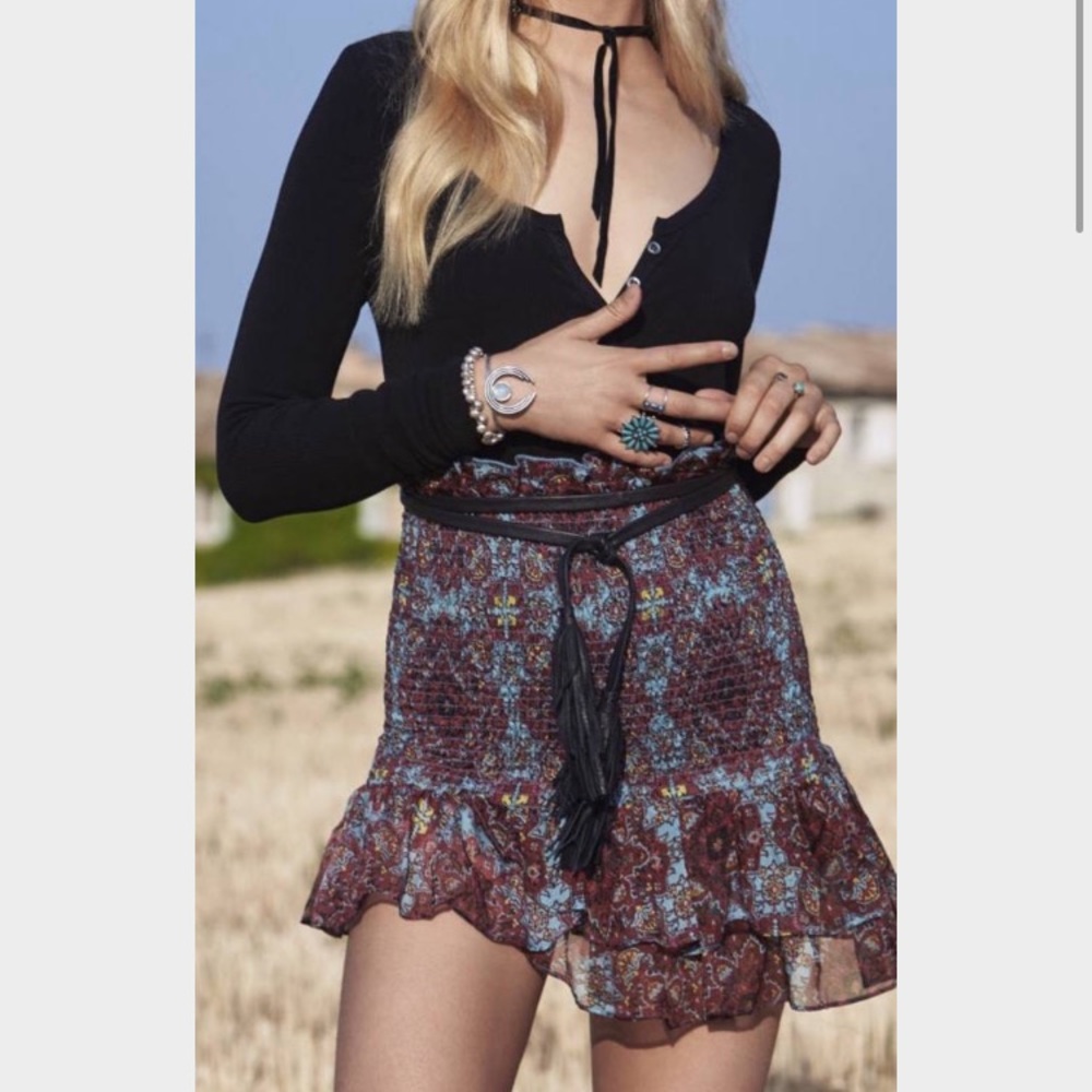 For love and lemons clover mini skirt