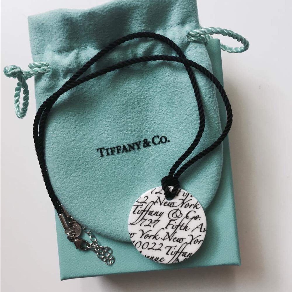 Authentic Tiffany&Co Notes Round Pendant-16" cord