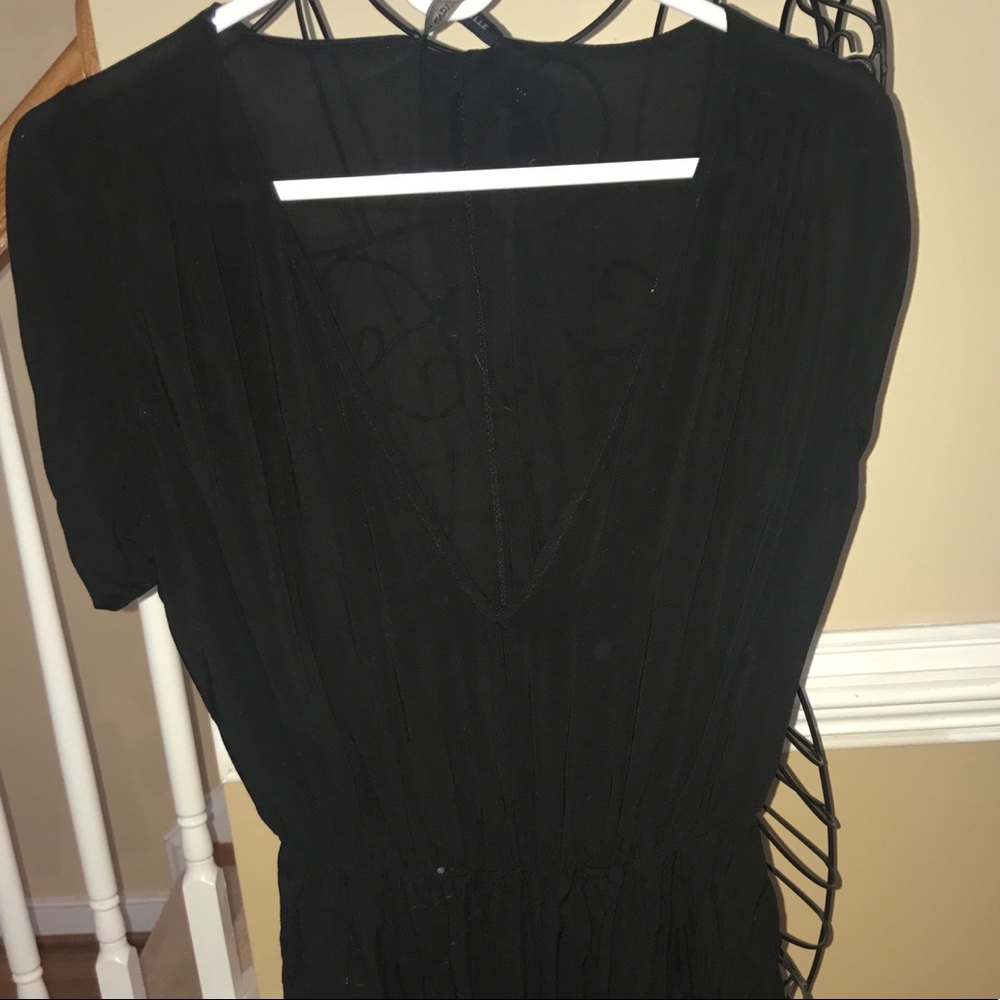 Black flows dress