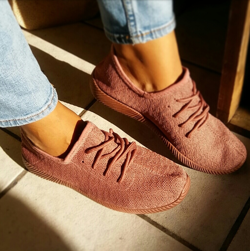LAST PAIR//The Trinity// Mauve fly knitted Sneaker - Picture 2 of 6