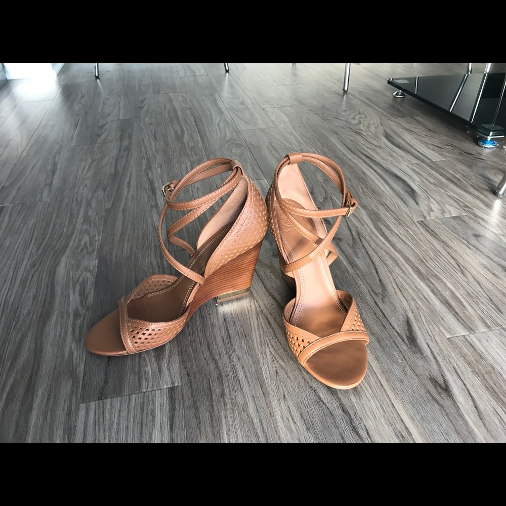 Tory Burch Perforated Wedge Sandals