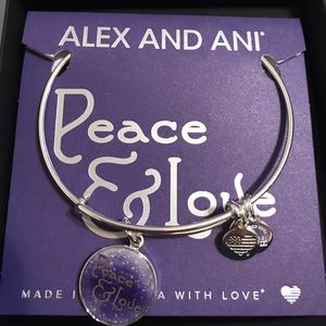 BRAND NEW Alex and Ani Peace and Love Bracelet