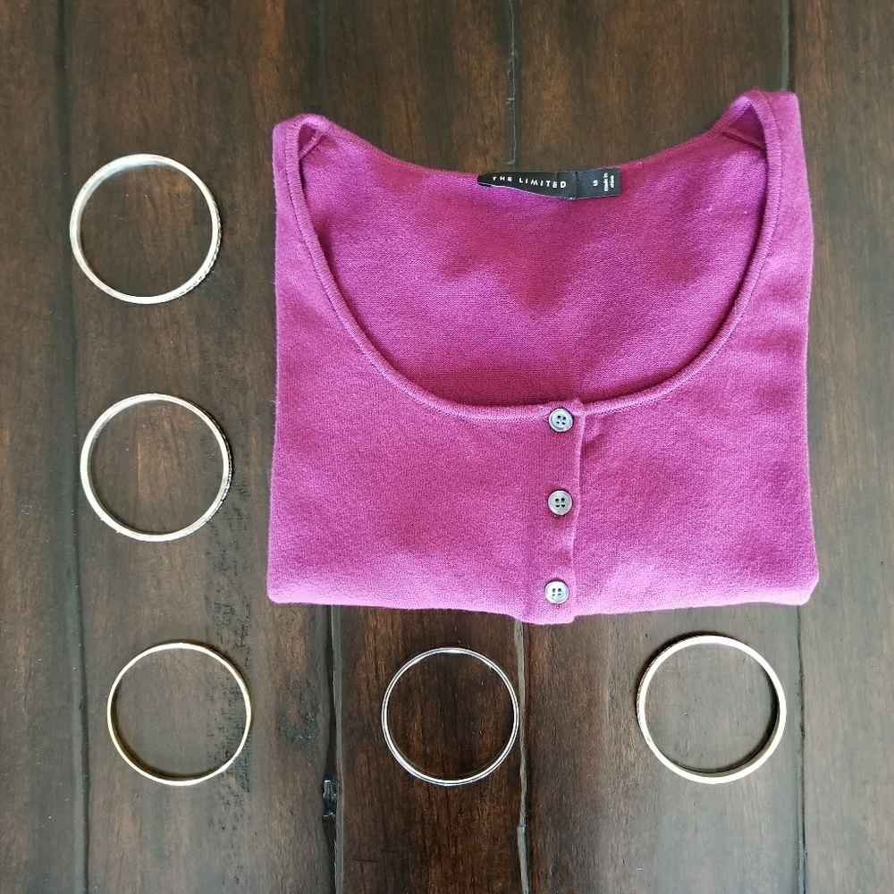 The Limited Pink Cropped Cardigan