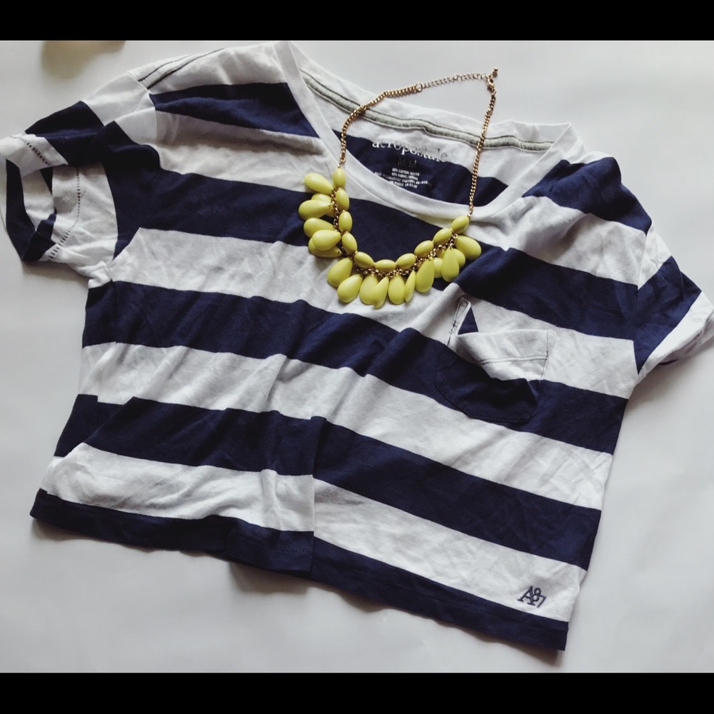 Aeropostal Stripe Crop Tops