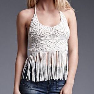 House of Harlow Macrame Top