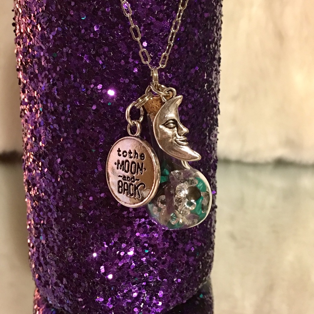 "To the Moon and Back" Mini Bottle Necklace