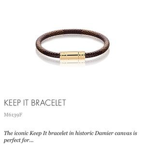 Authentic Louis Vuitton leather bracelet NWOT