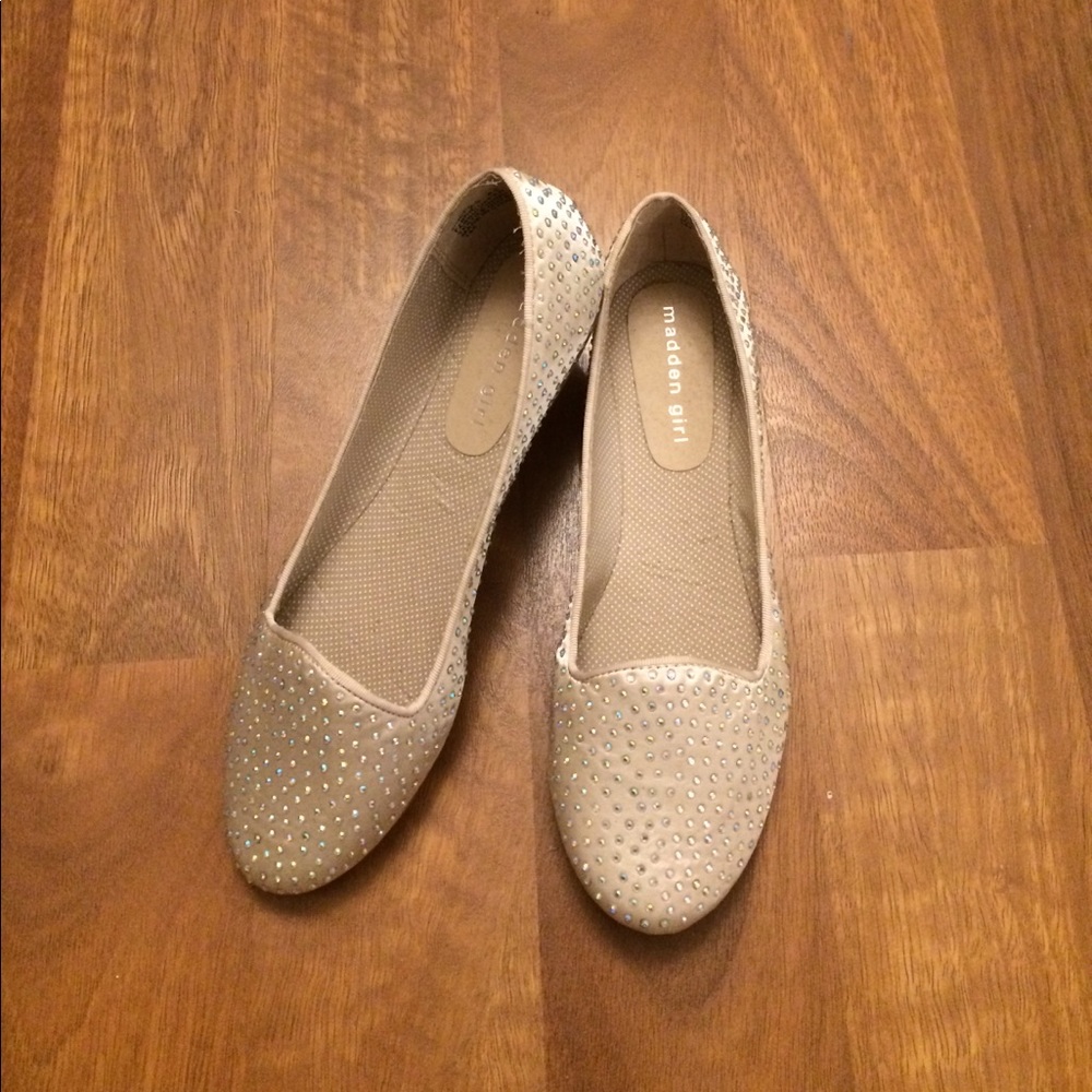 Madden Girl rhinestone flats
