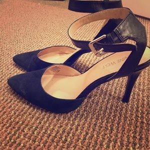 Blue and black Nine West heels