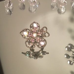 Statement Flower Rhinestone Ring
