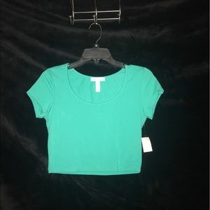 Teal Crop Top