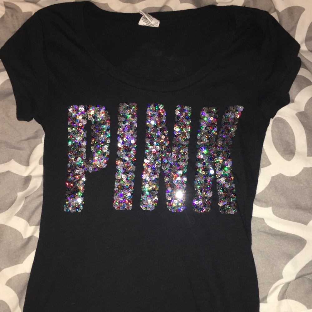 PINK sequin tee