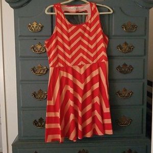 Orange chevron dress