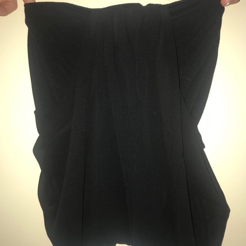 Black strapless top