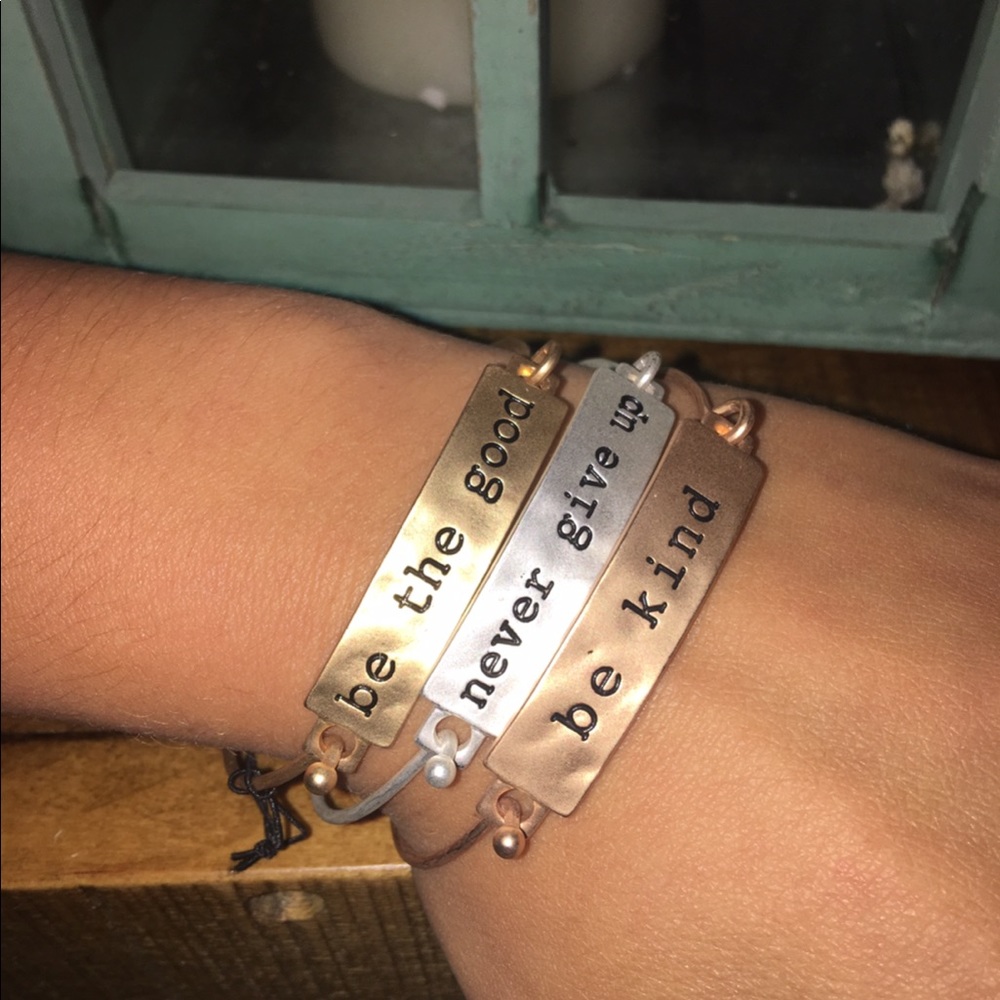 Be the Good. . . Available Hand Stamped Bracelets