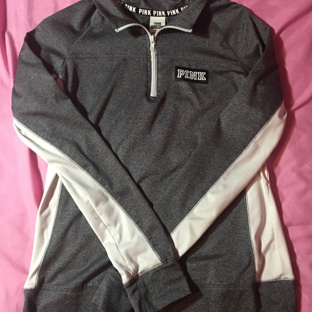 Pink 3/4 zip pullover