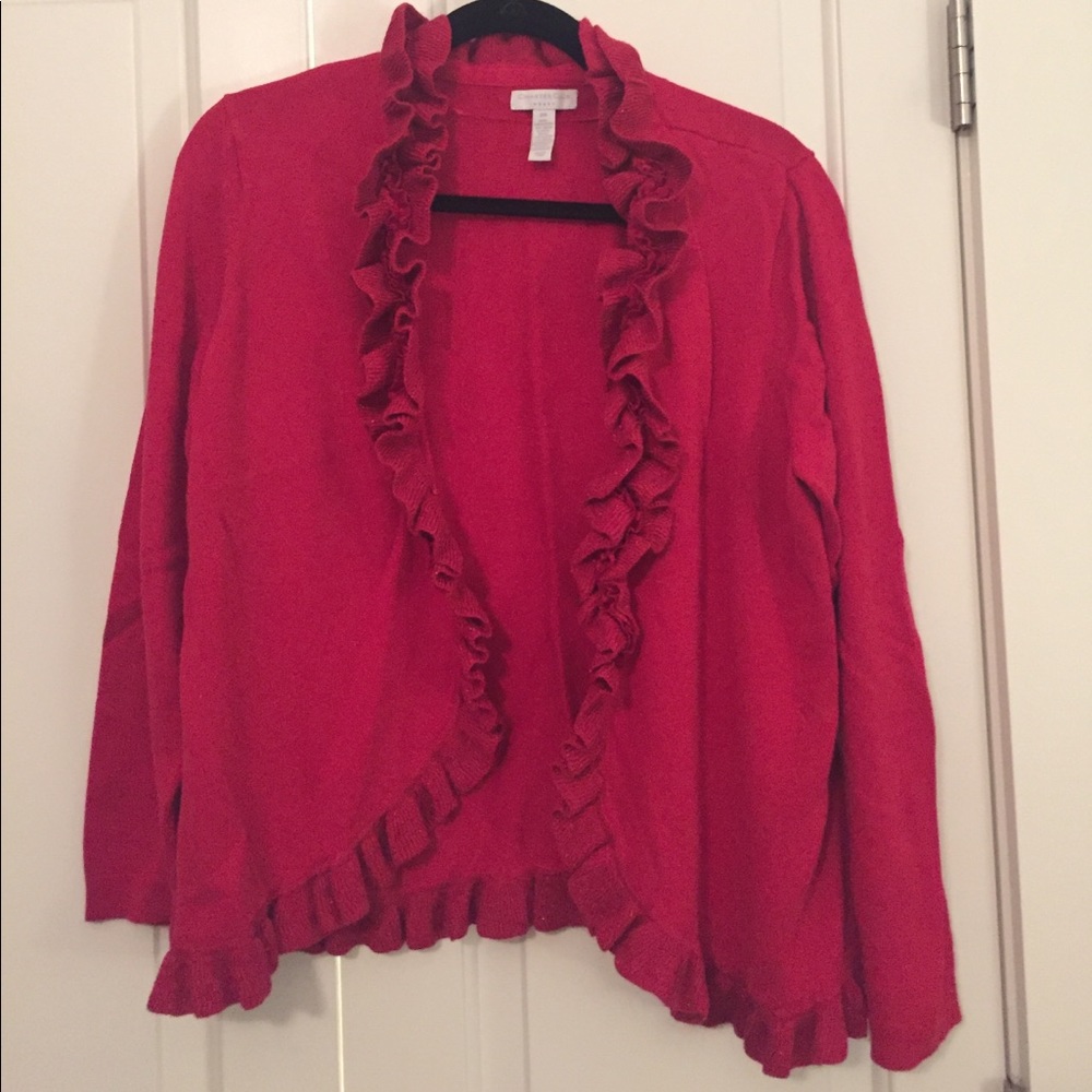 Charter Club Red Cardigan