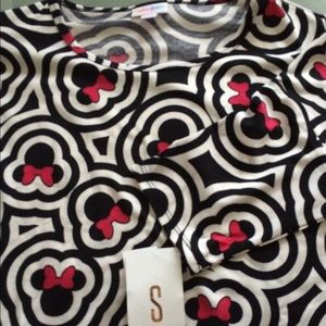 Lularoe Disney Irma unicorn Minnie black white red