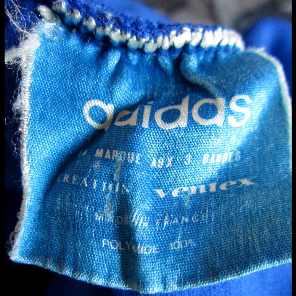 RARE VTG 80s 3 Stripe ADIDAS Tracksuit Jacket Made In FRANCE! - Picture 7 of 7