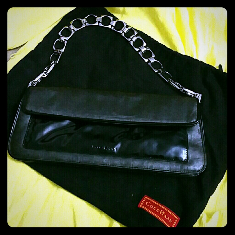 Authentic Cole Haan chain link shoulder purse