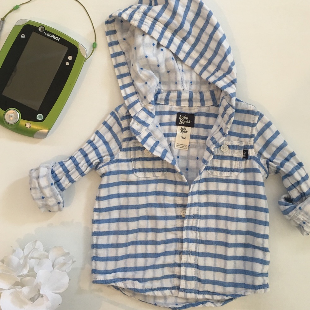 Osh Kosh B'Gosh blue hooded sweater 18M