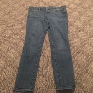 Low rise skinny denim jeans