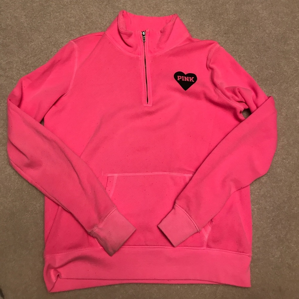 Pink zip up sweatshirt. Used. Size XS.