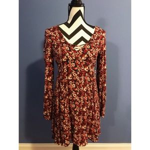 Hollister Lace Up Floral Dress!
