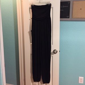 Black cotton jumpsuit