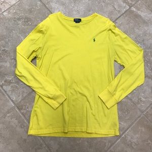 Yellow Polo Long Sleeve Tee