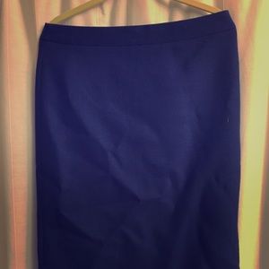 J. Crew Size 6 Cobalt Blue Wool Pencil Skirt