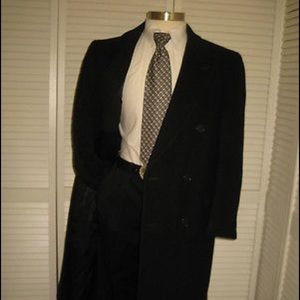 40R Adolfo Men's Wool Cashmere Overcoat