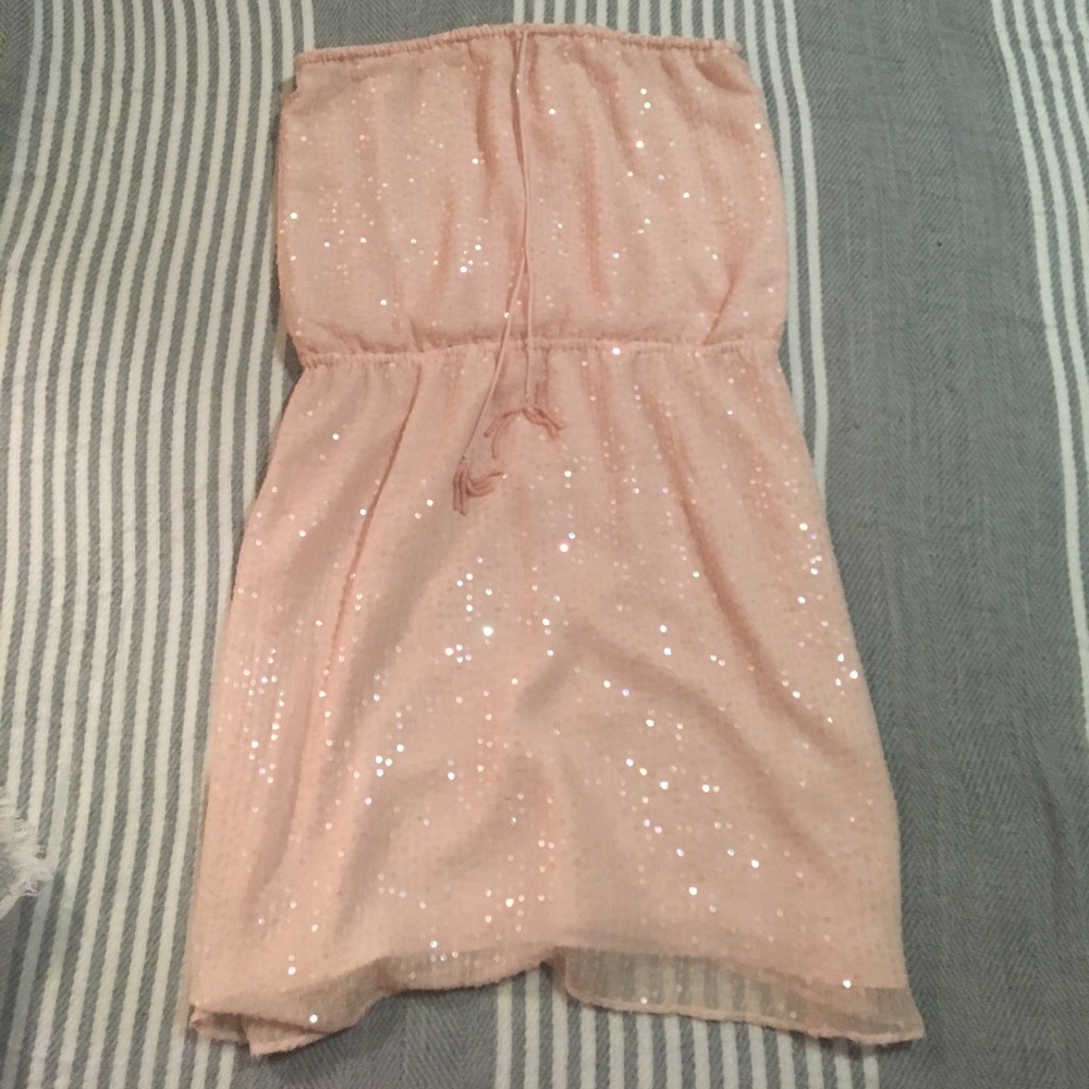 Calypso blush sequined strapless dress