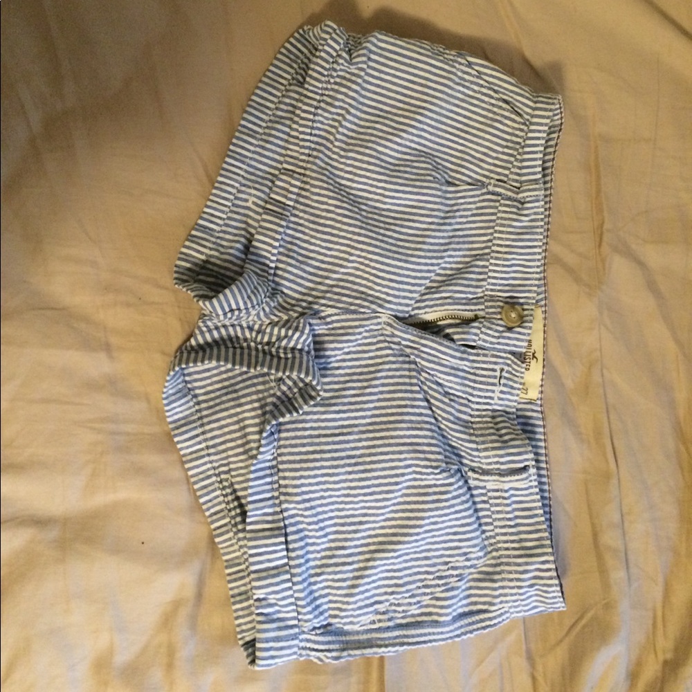 Blue striped Hollister shorts