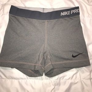 Grey Nike pro shorts