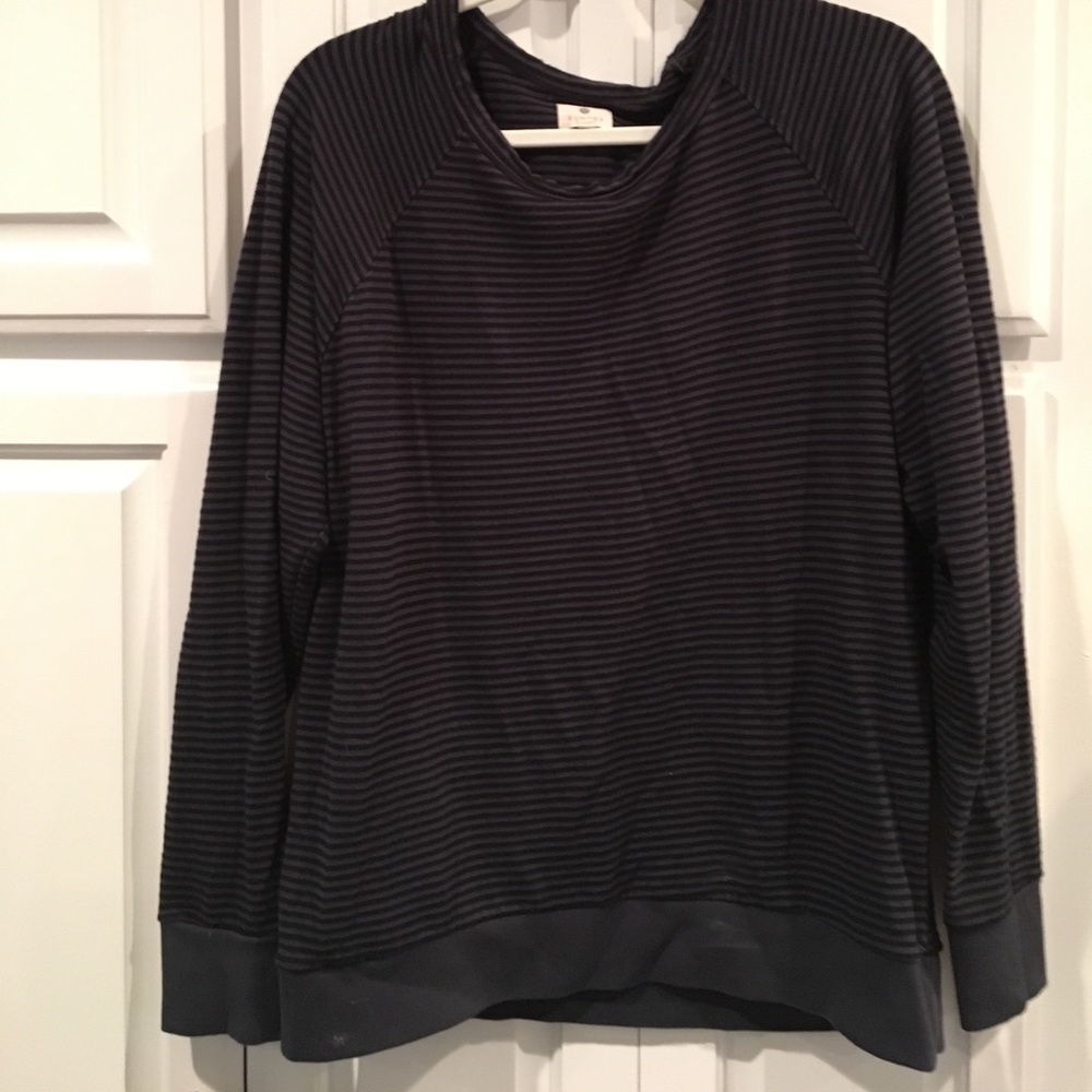 Sundry navy/black striped sweatshirt